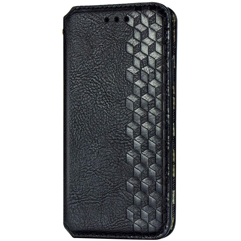 Кожаный чехол книжка GETMAN Cubic (PU) для Samsung Galaxy A21s (Черный)