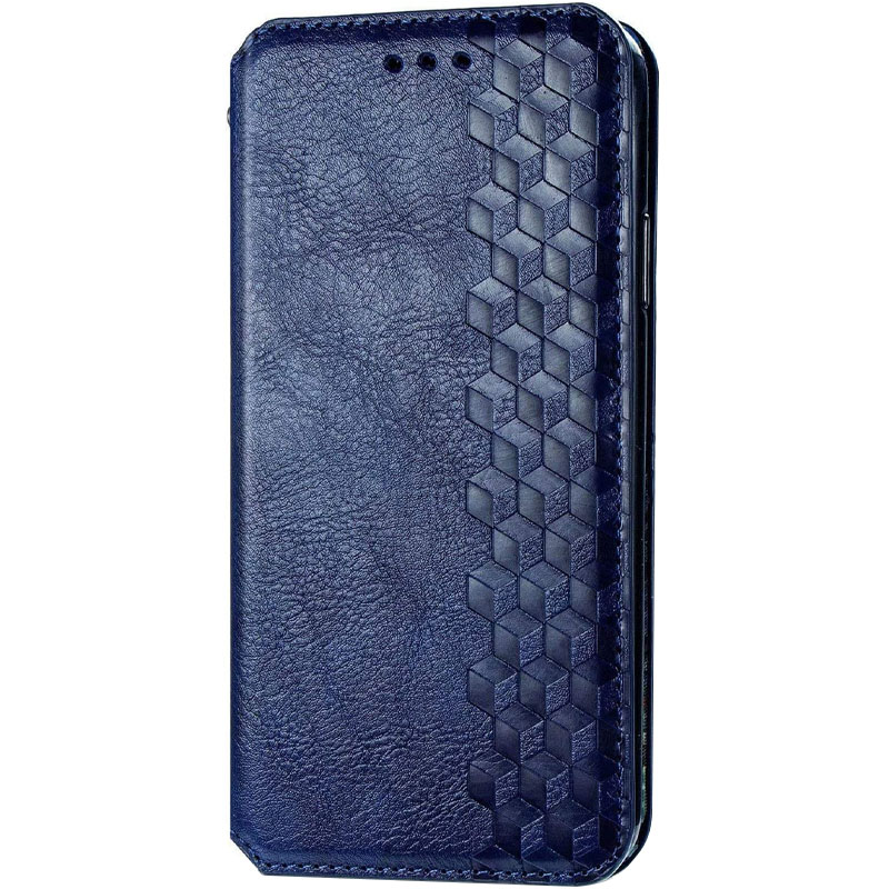 Кожаный чехол книжка GETMAN Cubic (PU) для Samsung Galaxy A21s (Синий)