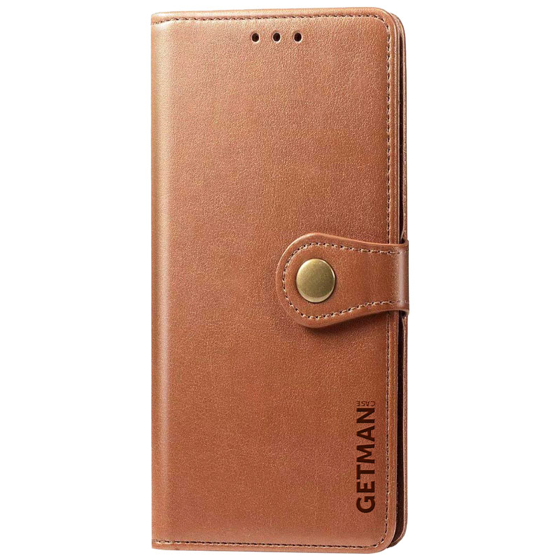 Кожаный чехол книжка GETMAN Gallant (PU) для Xiaomi Redmi 9 (Коричневый)