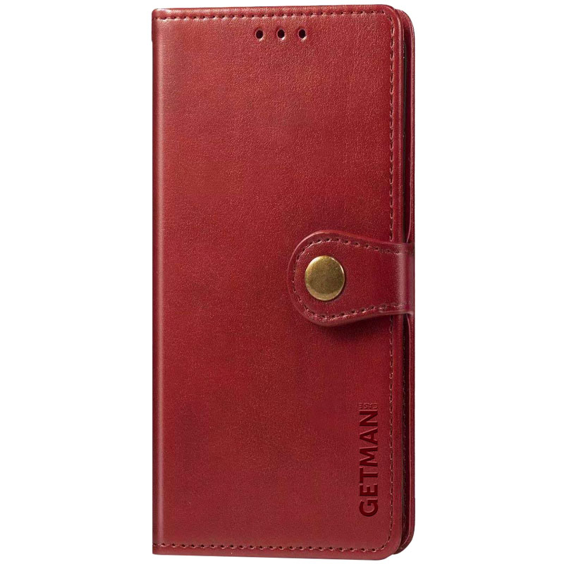 Кожаный чехол книжка GETMAN Gallant (PU) для Xiaomi Redmi 9 (Красный)