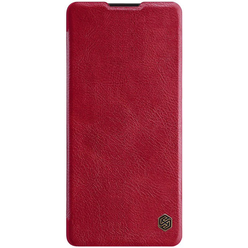 Кожаный чехол (книжка) Nillkin Qin Series для Samsung Galaxy S10 Lite (Красный)
