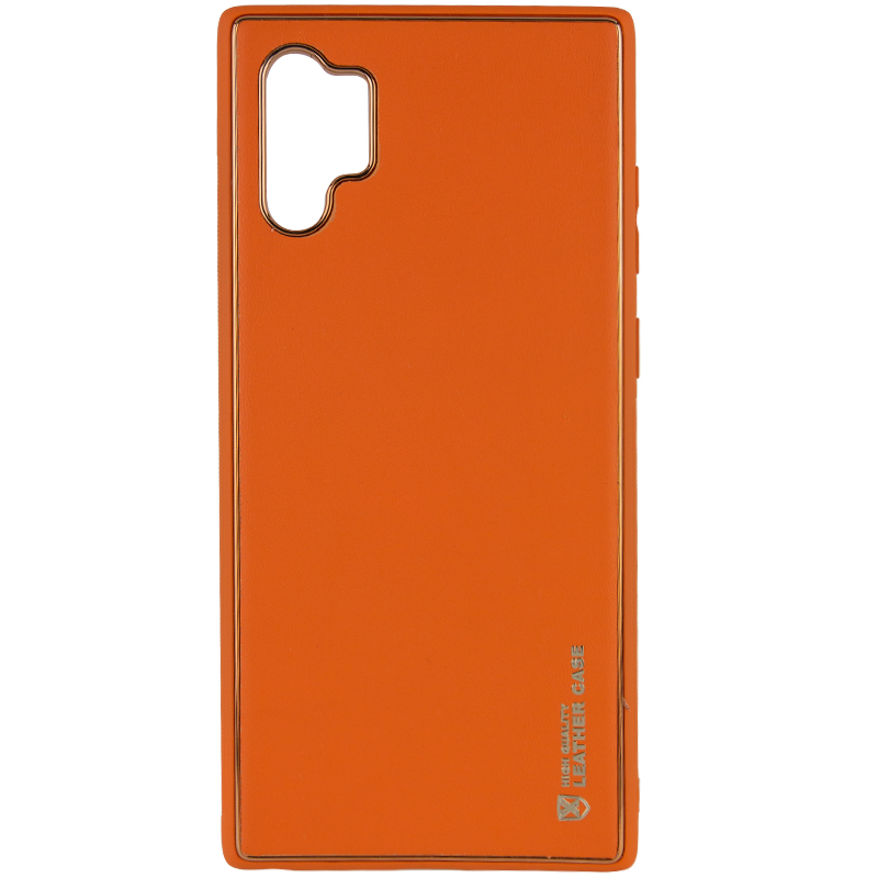 Кожаный чехол Xshield для Samsung Galaxy Note 10 Plus (Оранжевый / Apricot)