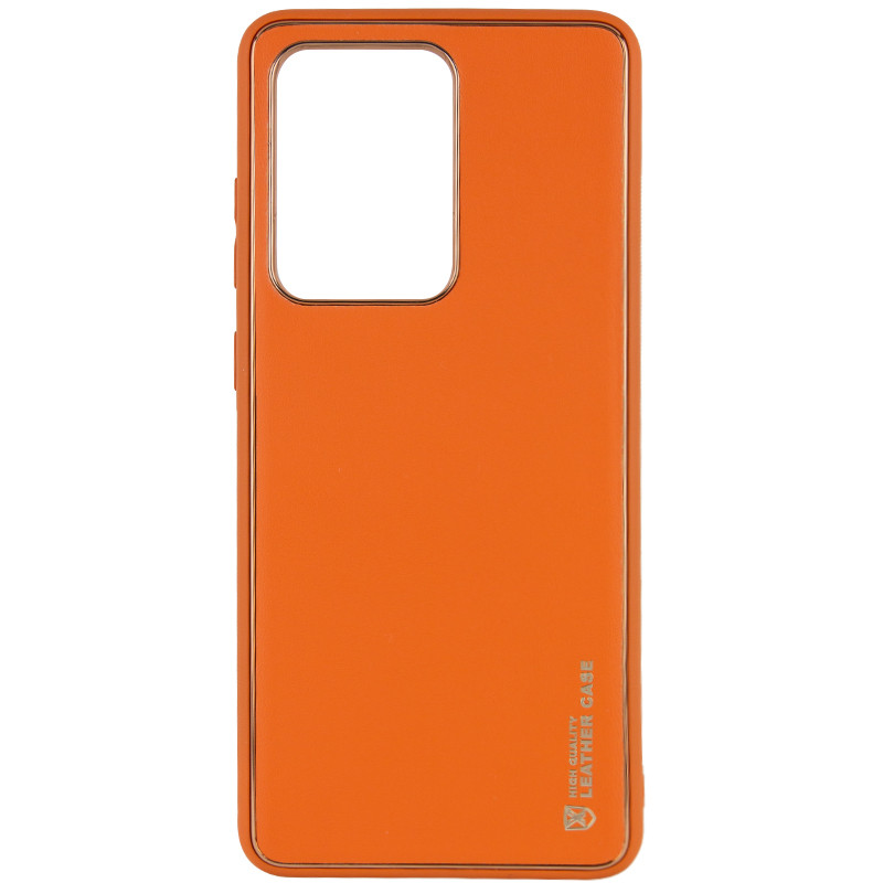 Кожаный чехол Xshield для Samsung Galaxy S20 Ultra (Оранжевый / Apricot)