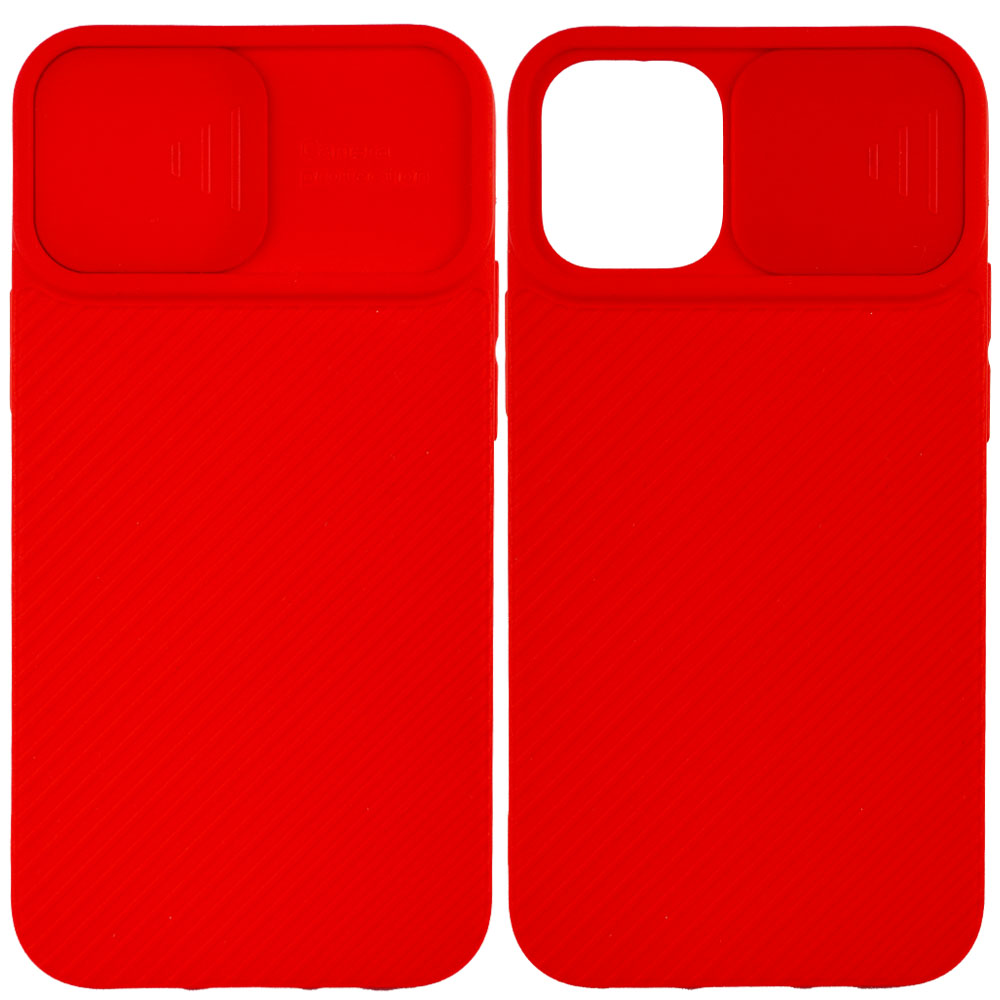 Чехол Camshield Square TPU со шторкой для камеры для Apple iPhone 11 Pro Max (6.5") (Красный)