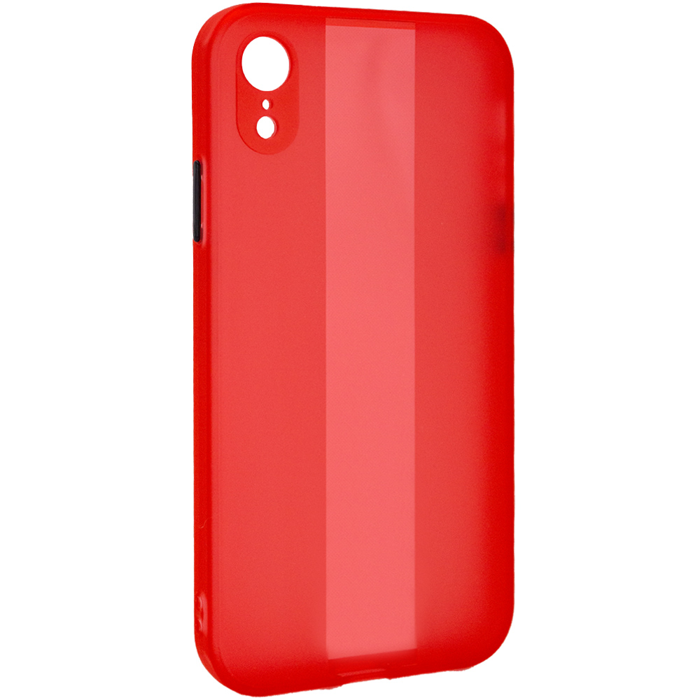 Чехол TPU Glossy Line Full Camera для Apple iPhone XR (6.1") (Красный)