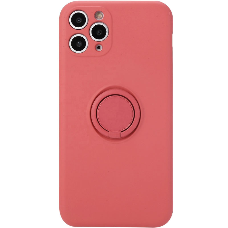 Чохол TPU Candy Ring Full Camera для Apple iPhone 12 Pro (6.1'') (Червоний / Camellia)