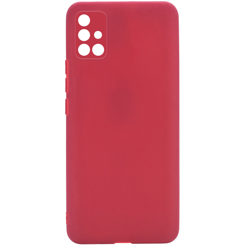 Силиконовый чехол Candy Full Camera для Samsung Galaxy A51 (Красный / Camellia)