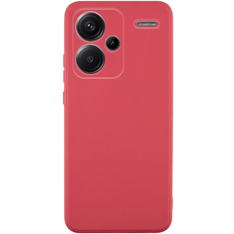 Силиконовый чехол Candy Full Camera для Xiaomi Redmi Note 13 Pro+ (Красный / Camellia)