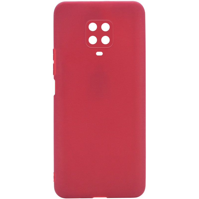 Силиконовый чехол Candy Full Camera для Xiaomi Redmi Note 9s (Красный / Camellia)