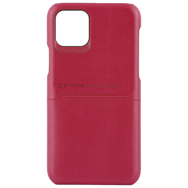 Кожаная накладка G-Case Cardcool Series для Apple iPhone 13 mini (5.4") (Красный)
