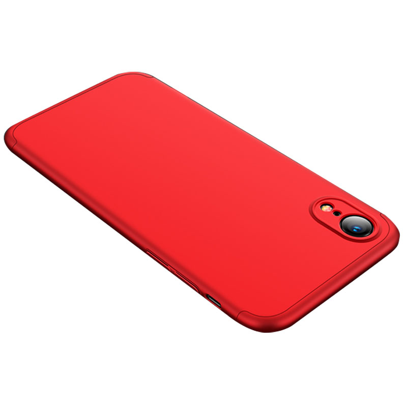 Пластиковая накладка GKK LikGus 360 градусов (opp) для Apple iPhone XR (6.1") (Красный)