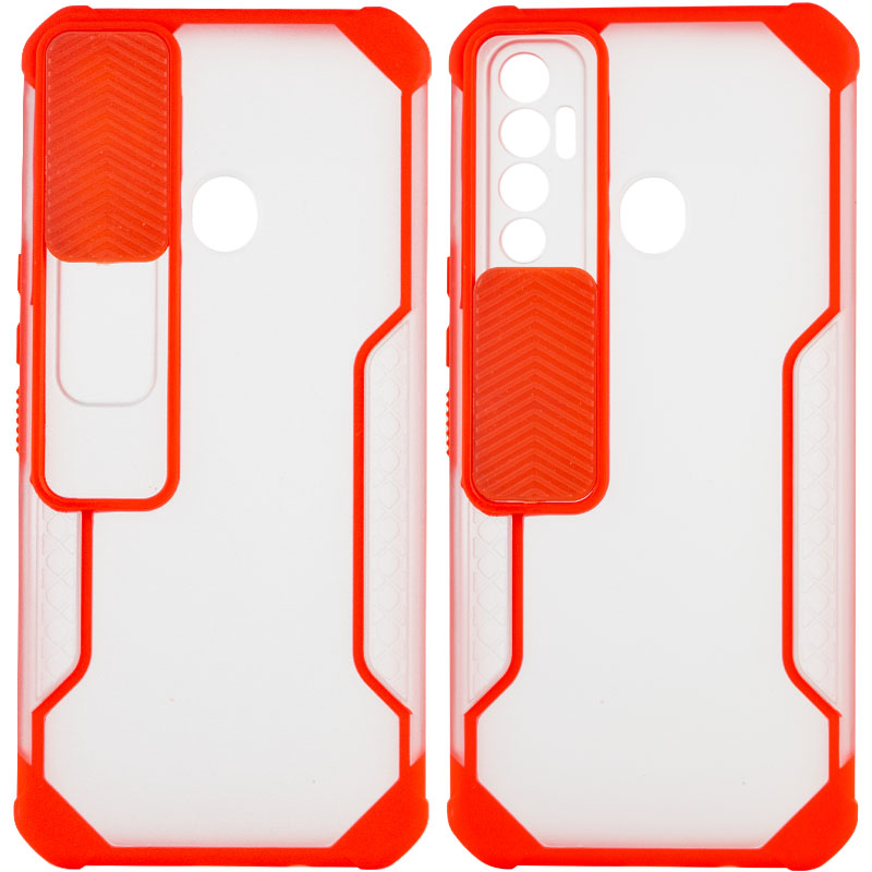 Чехол Camshield matte Ease TPU со шторкой для TECNO Spark 7 Pro (Красный)