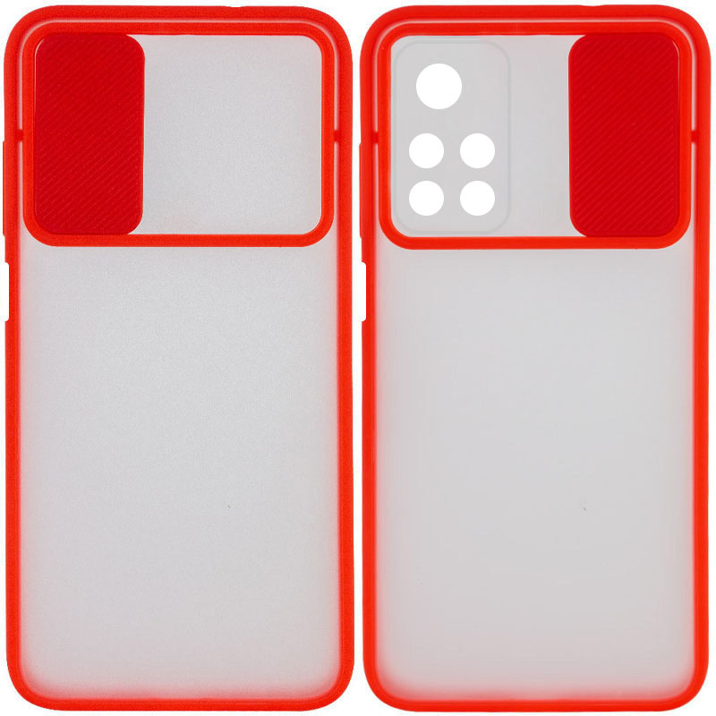 Чехол Camshield mate TPU со шторкой для камеры для Xiaomi Poco M4 Pro 5G / Note 11 5G (Красный)
