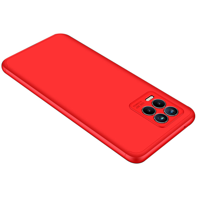Пластиковая накладка GKK LikGus 360 градусов (opp) для Realme 8 / 8 Pro (Красный)