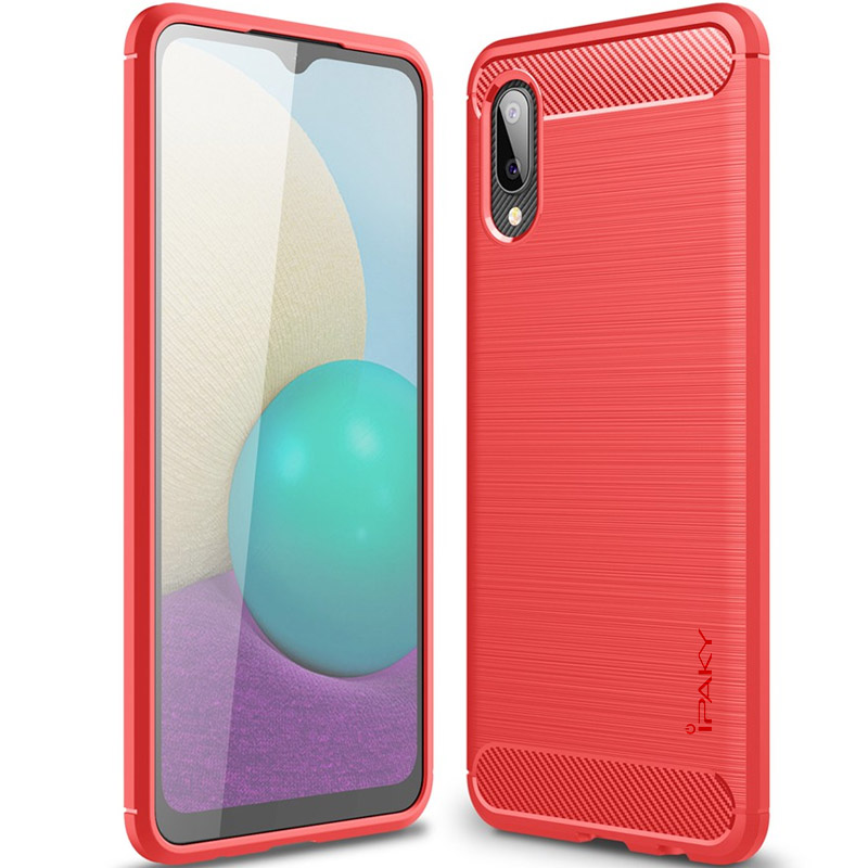 TPU чехол iPaky Slim Series для Samsung Galaxy A02 (Красный)
