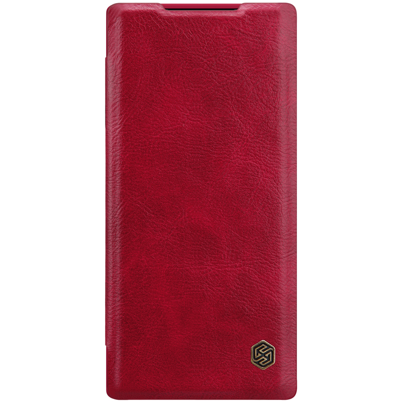 Кожаный чехол (книжка) Nillkin Qin Series для Samsung Galaxy Note 10 (Красный)