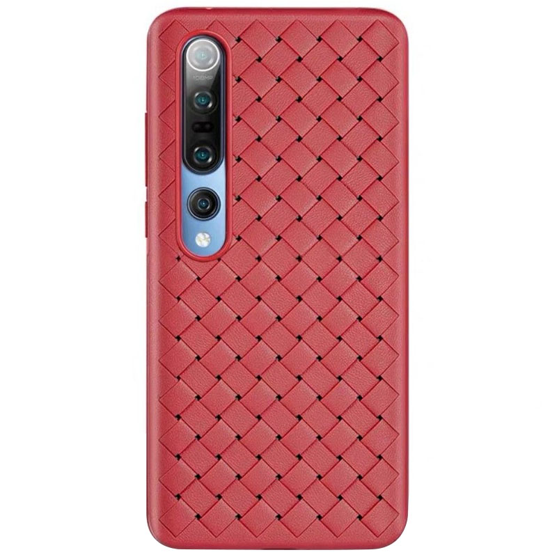 PU чехол-накладка Epik Weaving series для Xiaomi Mi 10 / Mi 10 Pro (Красный)