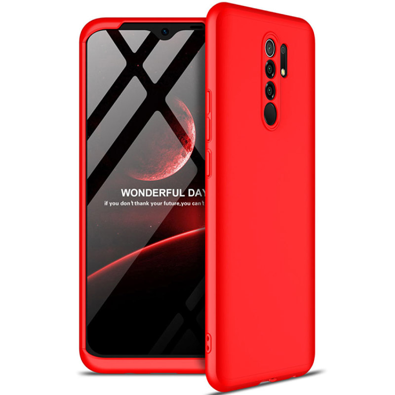 Пластиковая накладка GKK LikGus 360 градусов (opp) для Xiaomi Redmi 9 (Красный)
