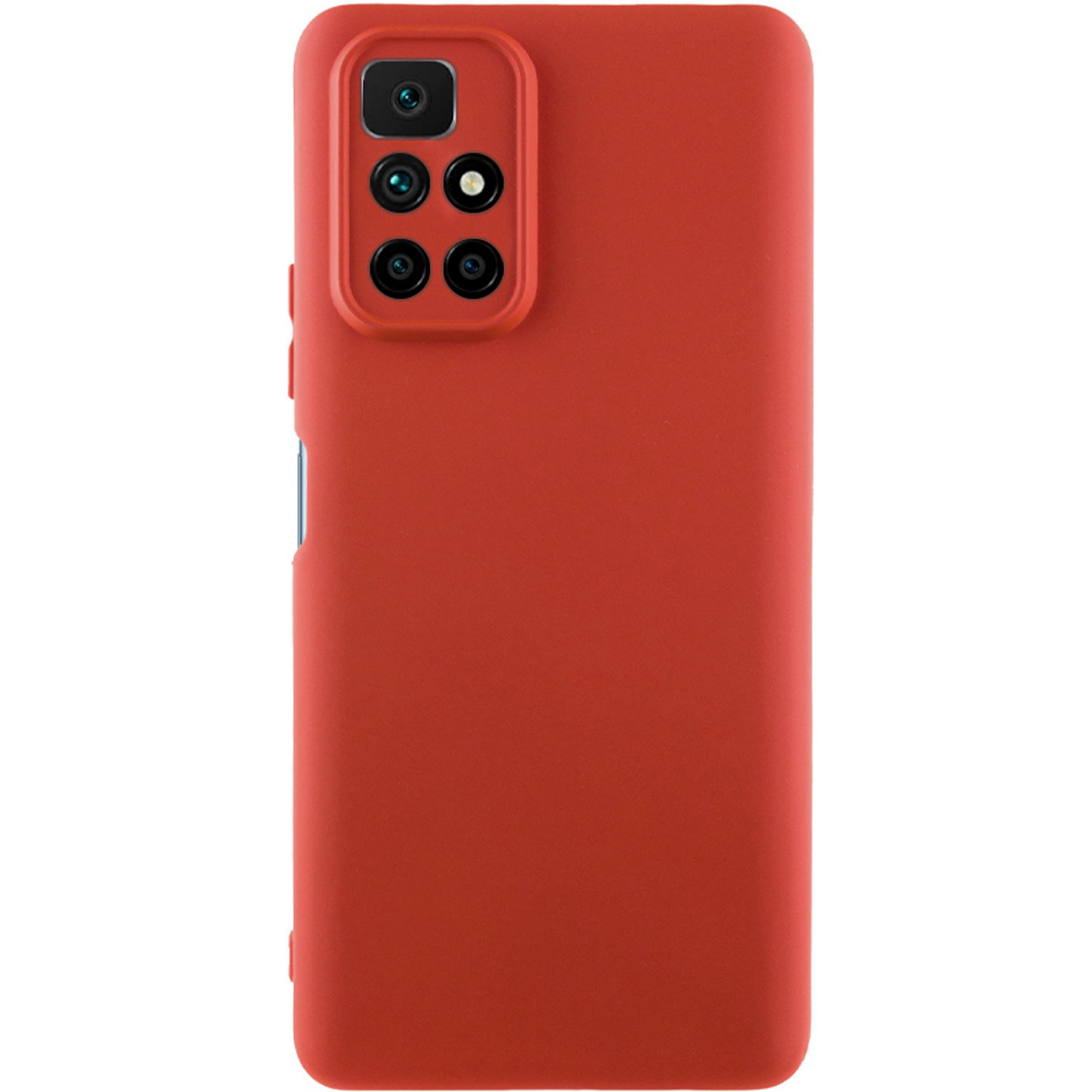 Чехол TPU GETMAN Liquid Silk Full Camera для Xiaomi Redmi 10 (Красный / Dark Red)