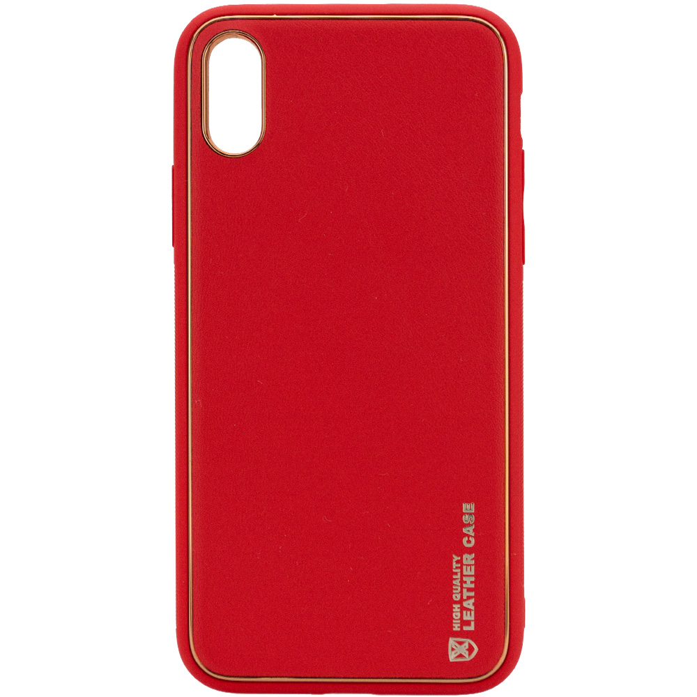 Кожаный чехол Xshield для Apple iPhone XR (6.1") (Красный / Red)