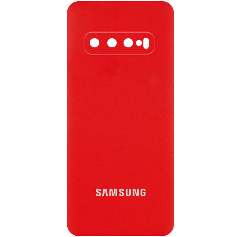 Чехол Silicone Cover Full Camera (AA) для Samsung Galaxy S10+ (Красный / Red)