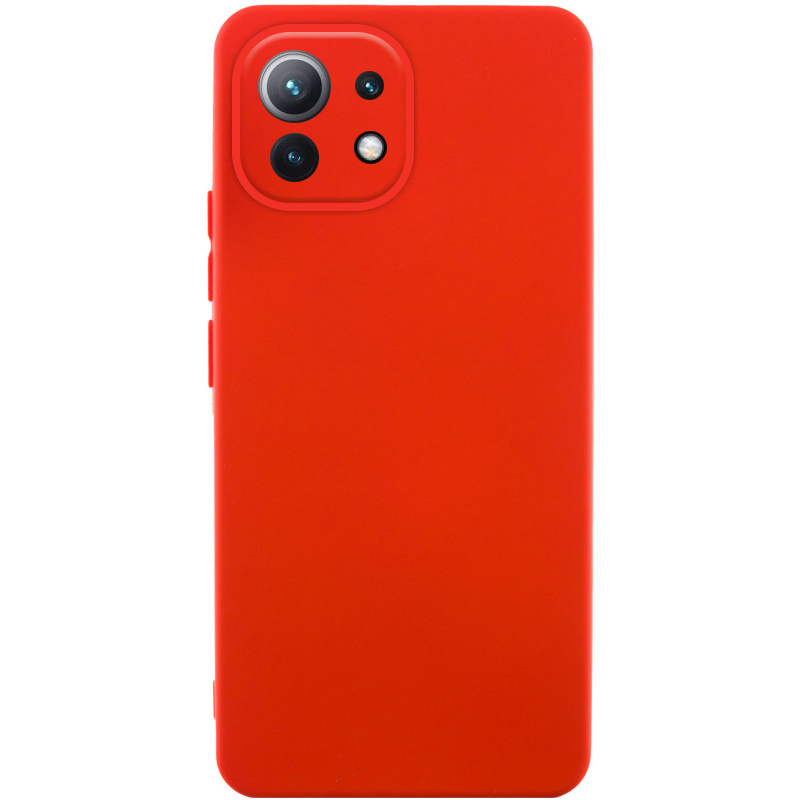 Чехол Silicone Cover Lakshmi Full Camera (AA) для Xiaomi Mi 11 Lite (Красный / Red)