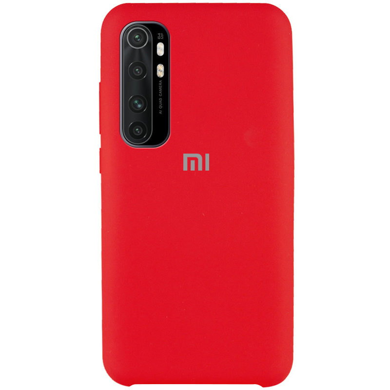 Чехол Silicone Cover (AAA) для Xiaomi Mi Note 10 Lite (Красный / Red)