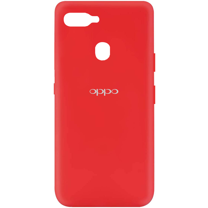 Чехол Silicone Cover My Color Full Protective (A) для Oppo A12 (Красный / Red)