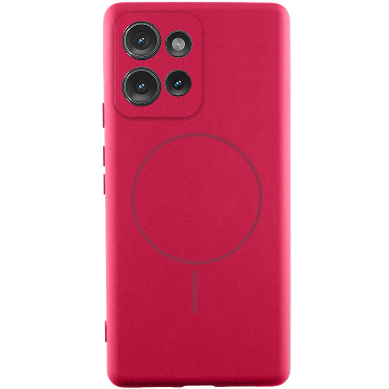 Чехол Silicone Cover Lakshmi Full Camera (AA) with MagFit для Motorola Edge 60 / 60 Fusion (Красный / Rose Red)