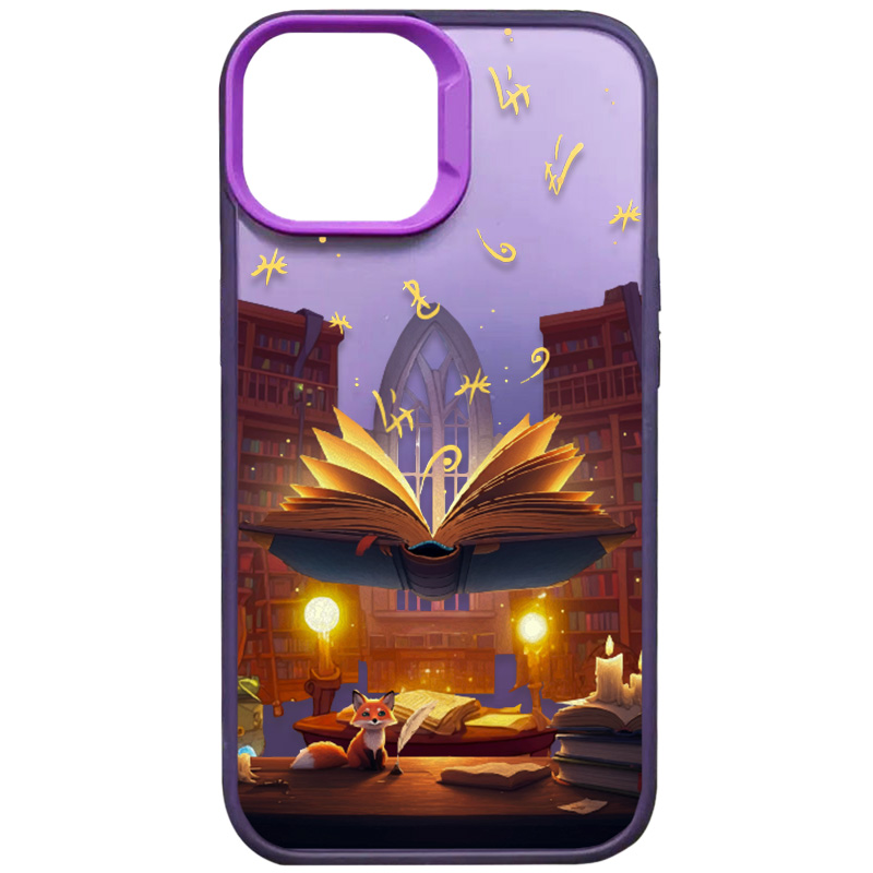 TPU+PC чехол TakiTaki Fantasy magic glow для Apple iPhone 13 Pro (6.1") (Libraby - Purple)