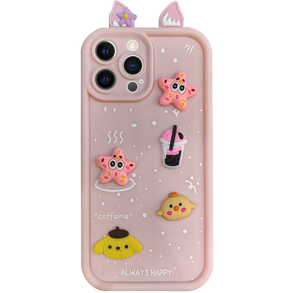 Чохол TPU Toys Case with Ears для Samsung Galaxy A06 (Light Pink)