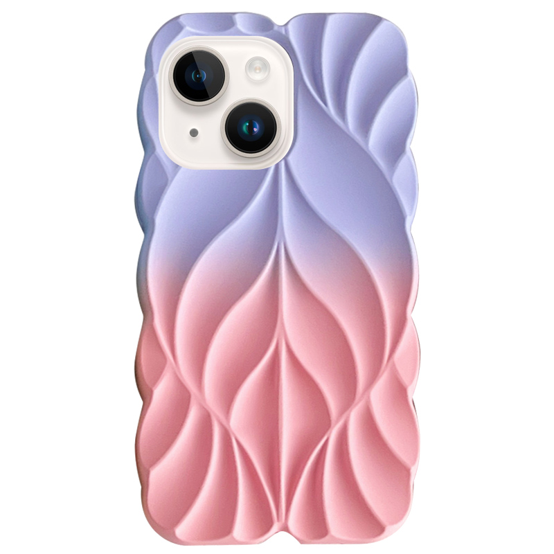 TPU чохол Leaf для Apple iPhone 14 (6.1") (Lilac / Pink)