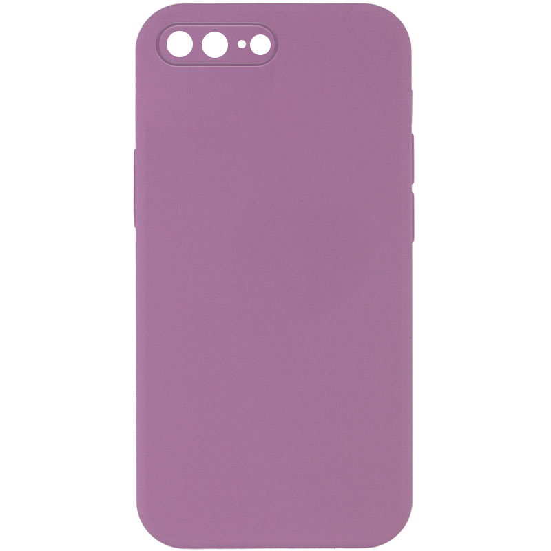 Silicone Case Square Full Camera Protective (AA) NOLOGO для Apple iPhone 7 plus (5.5') (Лиловый / Lilac Pride)