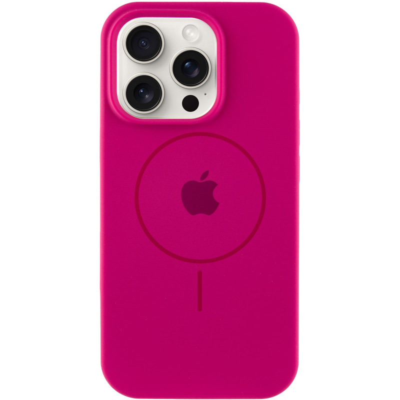 Чехол Silicone Case Full Protective (AA) with MagSafe для Apple iPhone 13 Pro Max (6.7") (Малиновый / Dragon Fruit)