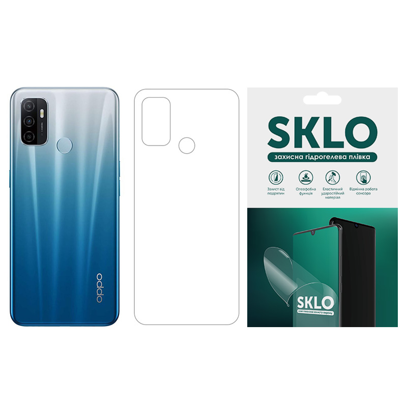 Защитная гидрогелевая пленка SKLO (тыл) для Oppo Reno 3 Pro 5G (Матовый)