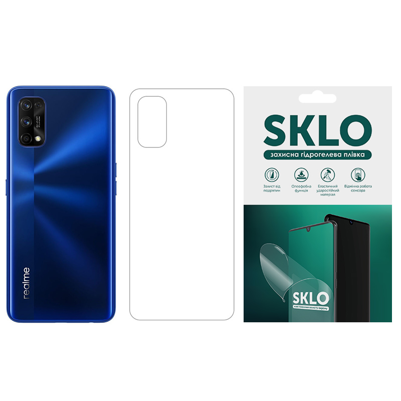 Защитная гидрогелевая пленка SKLO (тыл) для Realme 6 Pro (Матовый)