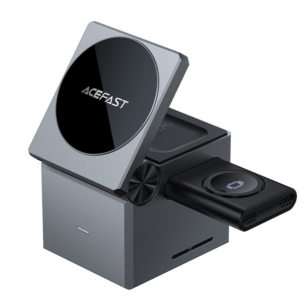 БЗУ Acefast E18 Rubik's Cube 3-in-1 (Metal gray)
