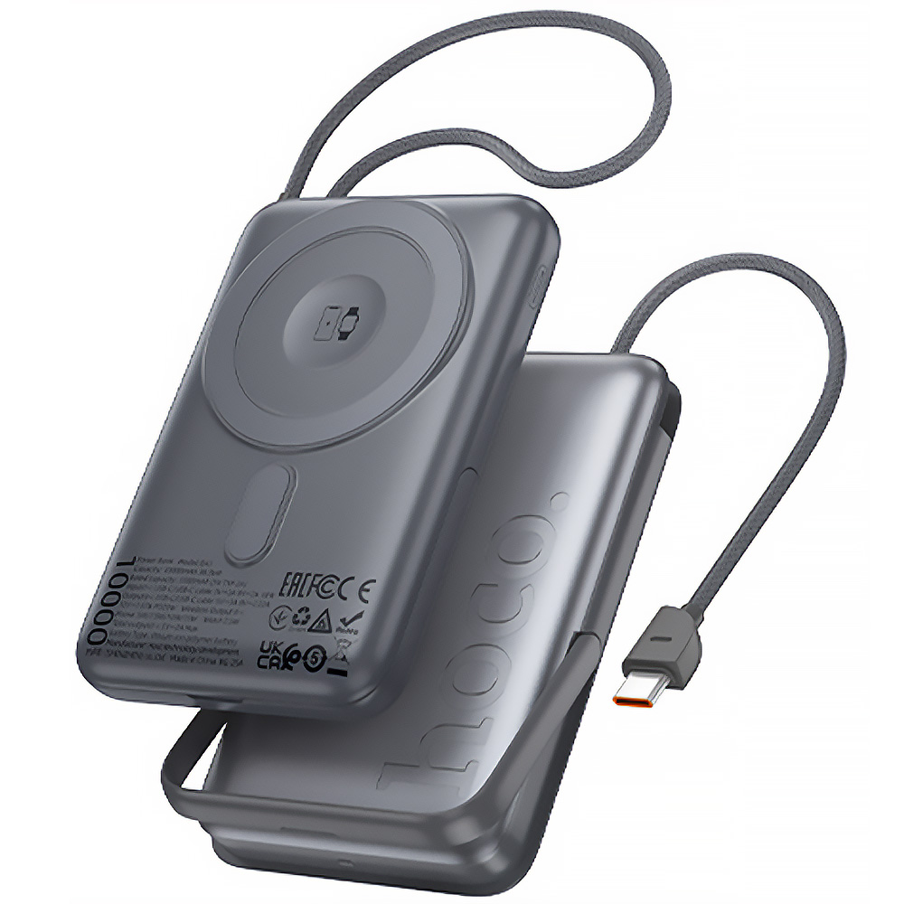 Портативное ЗУ Power Bank Hoco Q43 Clever dual PD20W с БЗУ Type-C 10000 mAh (Metal gray)