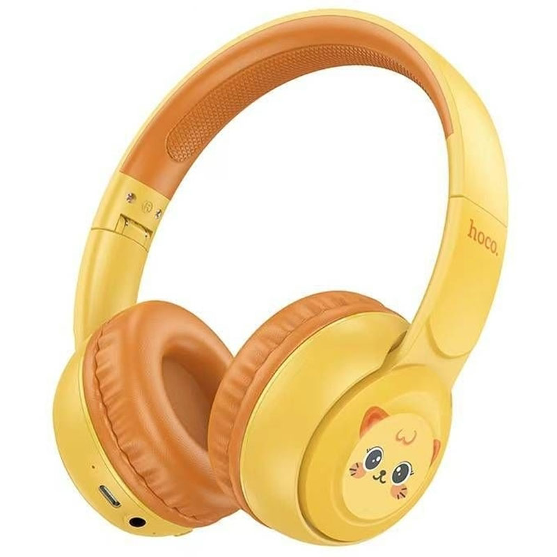 Накладні бездротові навушники Hoco W60 Rhyme for children (Sun yellow)