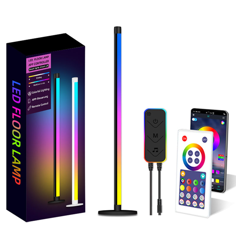 Підлогова кутова LED лампа RGB SAL-005B 160cm Bluetooth USB with app (Black)