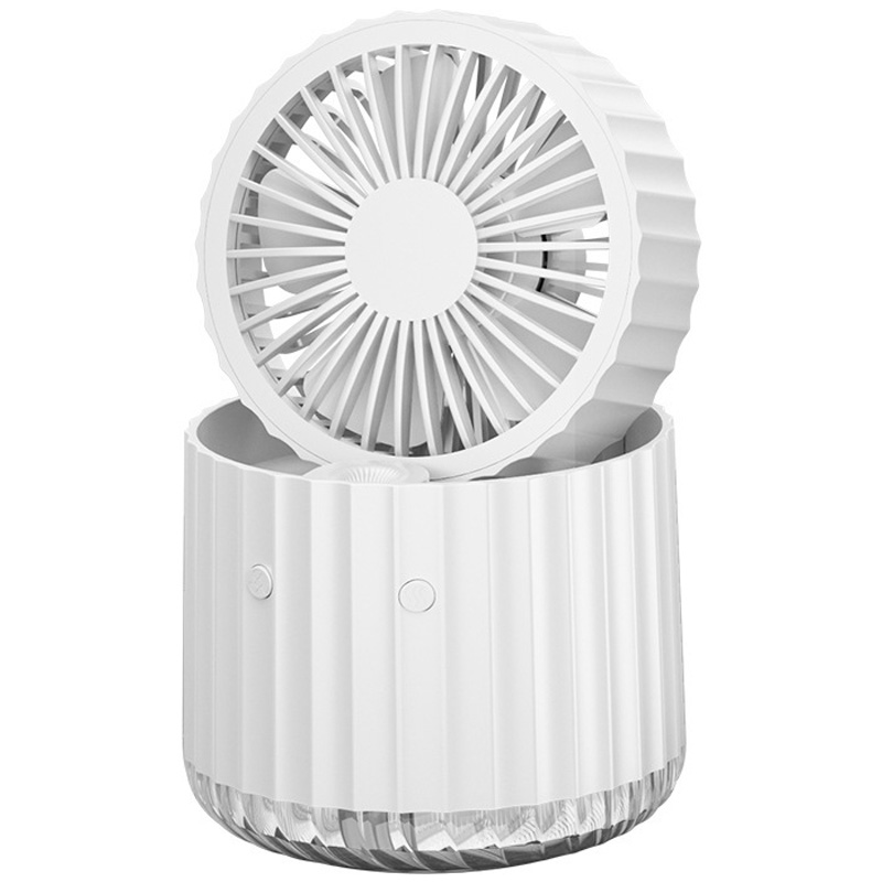 Настольный вентилятор Rapid Cooling 3in1 с водяным охлаждением и подсветкой 1200 mAh (White)