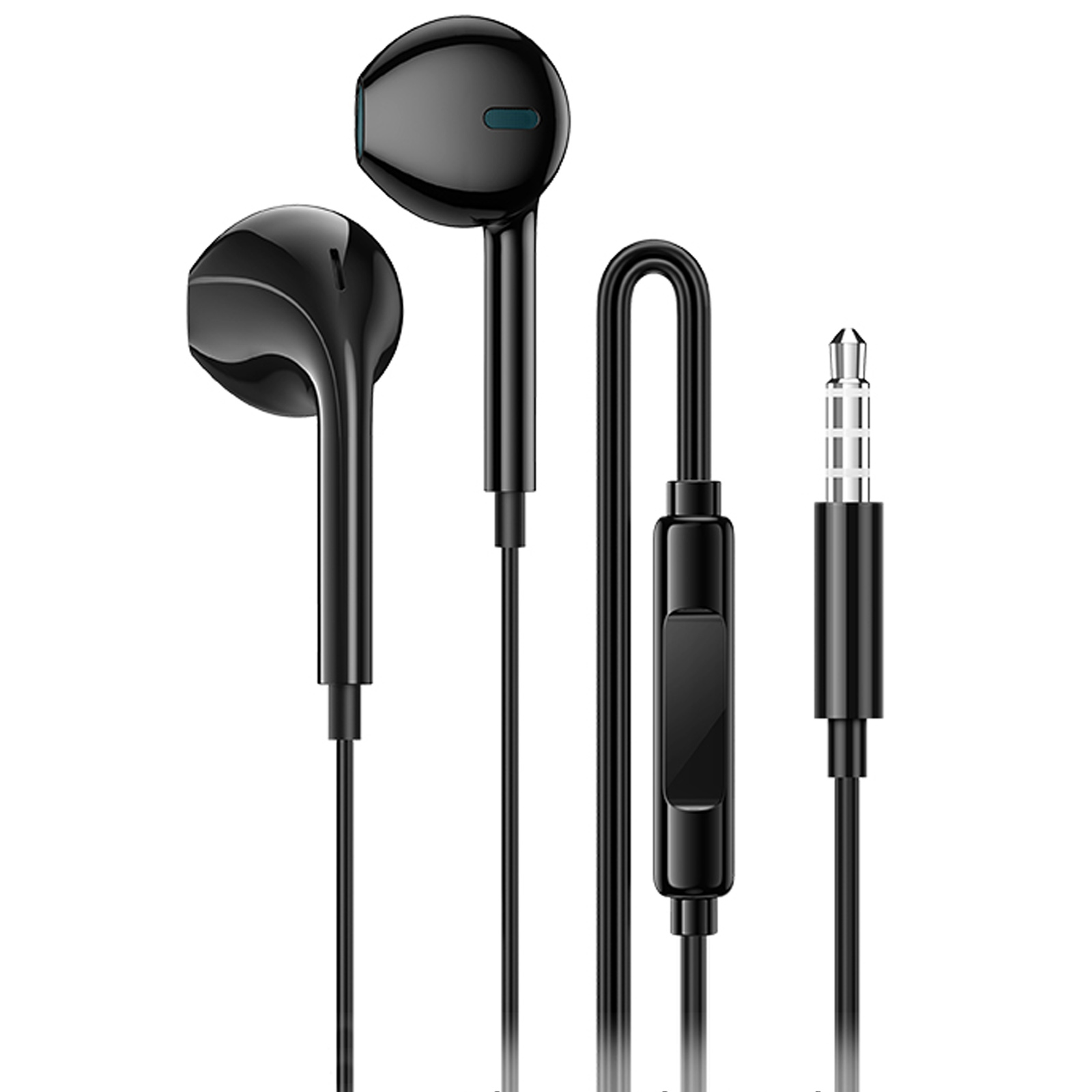 Наушники Borofone BM100 Fuente universal with microphone (3.5mm/1.2m) (Black)