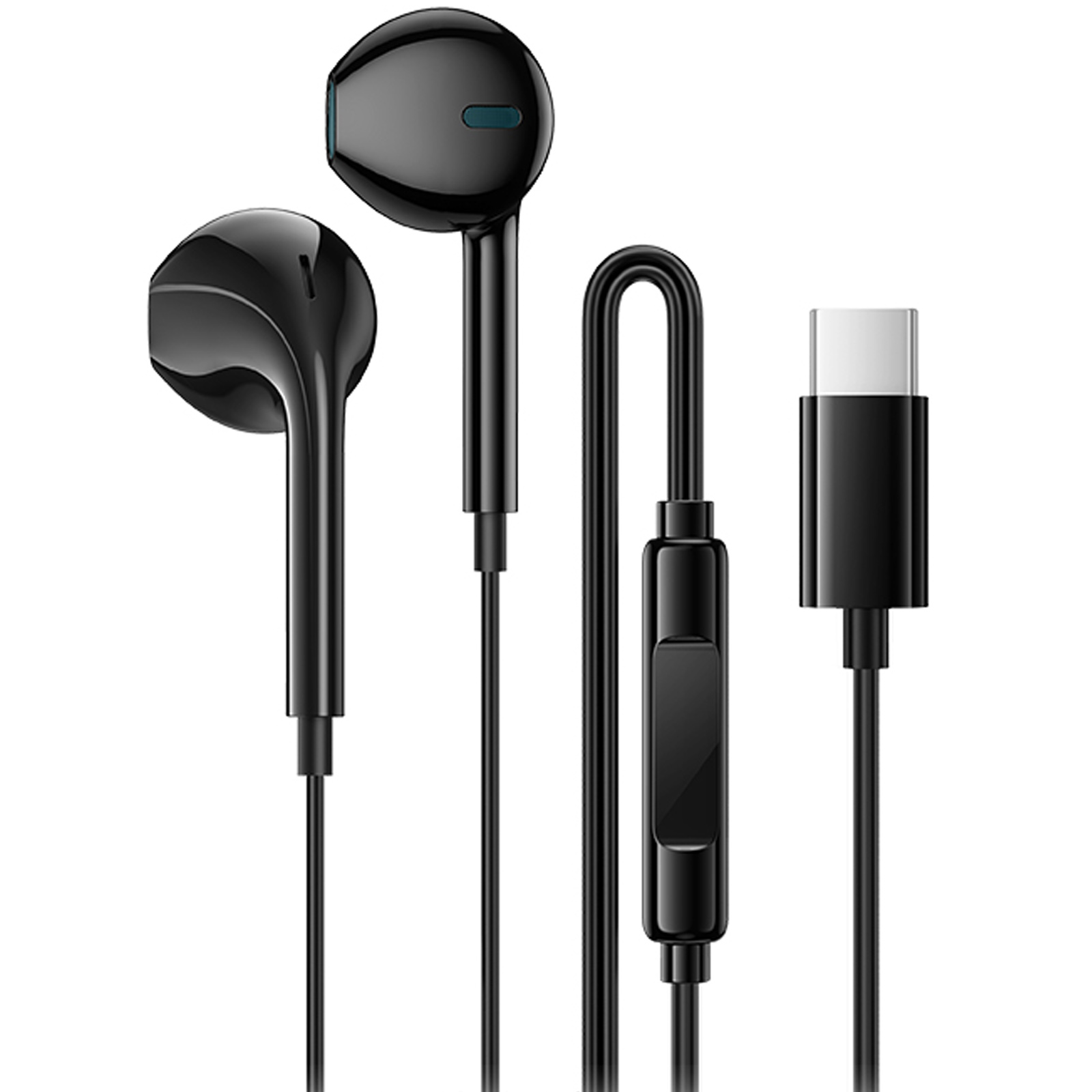Наушники Borofone BM100 Fuente universal with microphone (Type-C/1.2m) (Black)