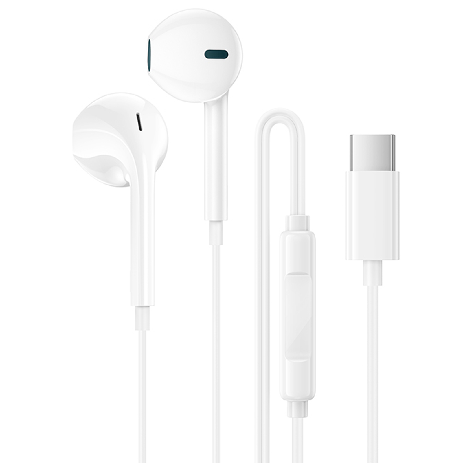Наушники Borofone BM100 Fuente universal with microphone (Type-C/1.2m) (White)