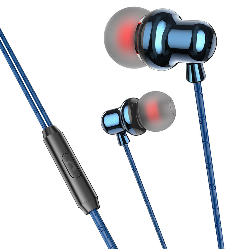 Навушники Borofone BM65 Sole wire-controlled (Ice sea blue)