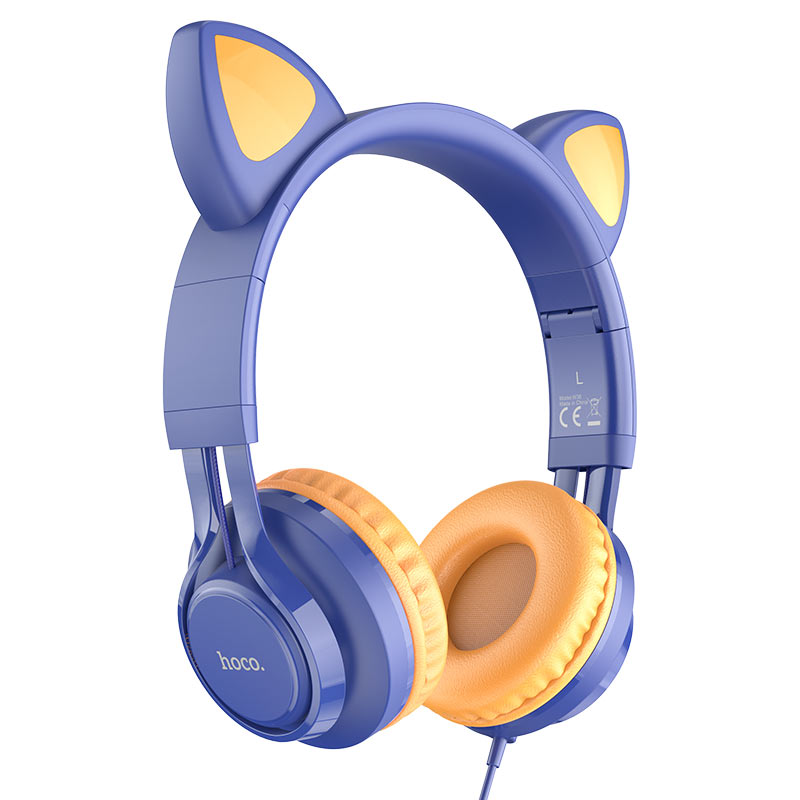 Навушники Hoco W36 Cat ear (Midnight Blue)