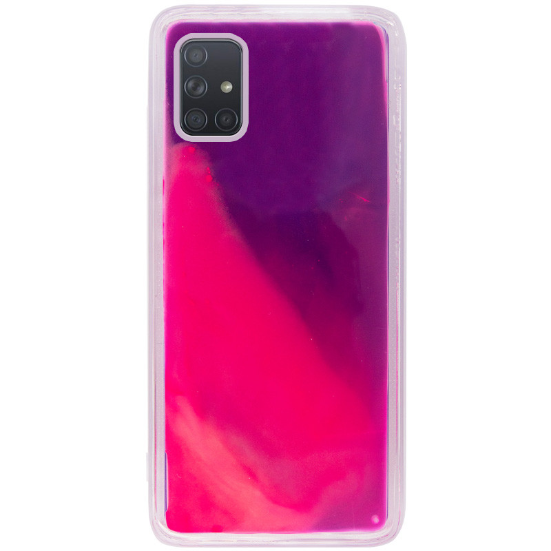 Неоновый чехол Neon Sand glow in the dark для Samsung Galaxy A51 (Фиолетовый / Розовый)
