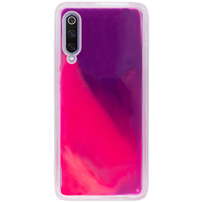 Неоновый чехол Neon Sand glow in the dark для Xiaomi Mi 9 (Фиолетовый / Розовый)