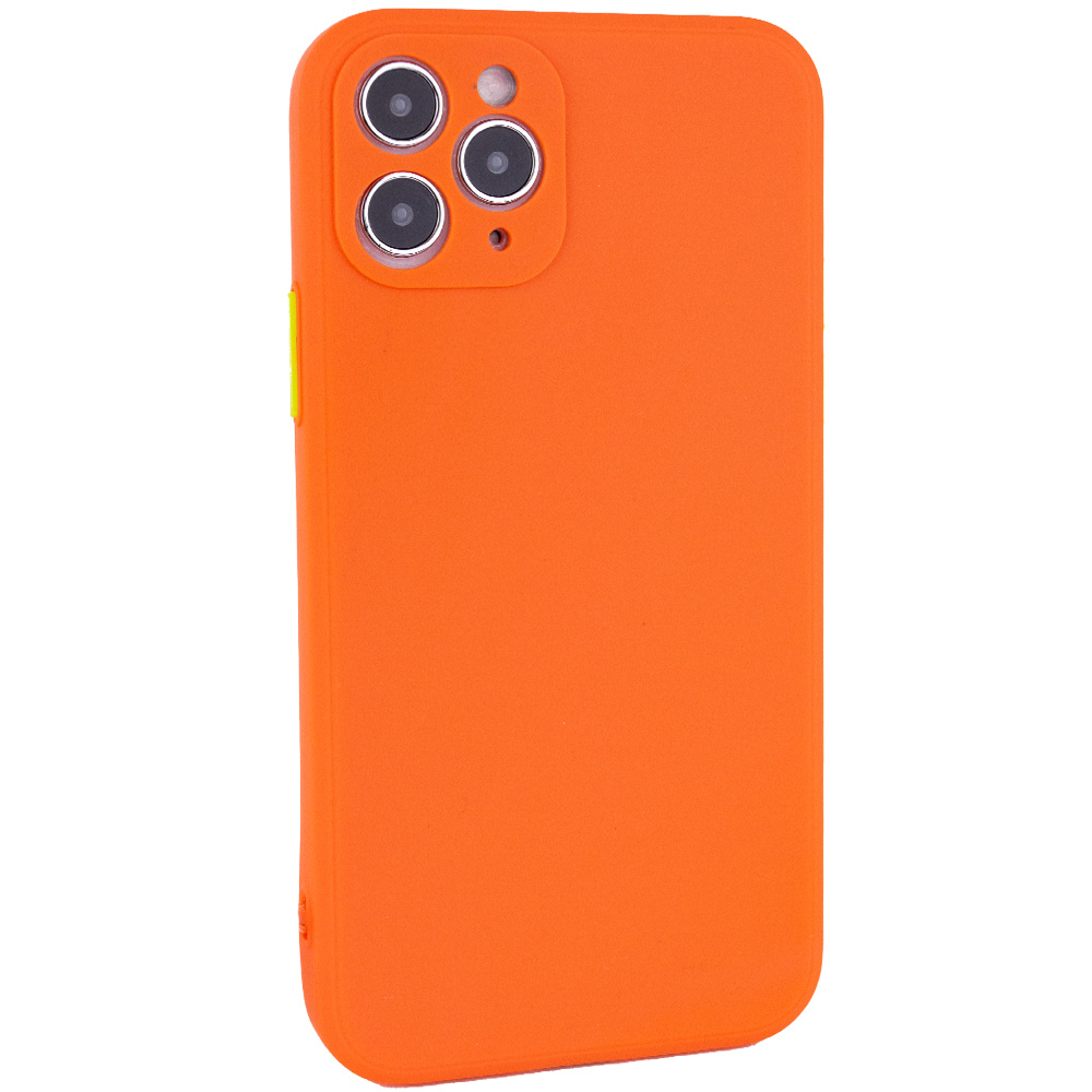Чехол TPU Square Full Camera для Apple iPhone 11 Pro Max (6.5") (Оранжевый)
