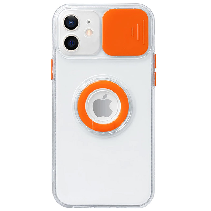 Чехол Camshield ColorRing TPU со шторкой для камеры для Apple iPhone 12 (6.1") (Оранжевый)